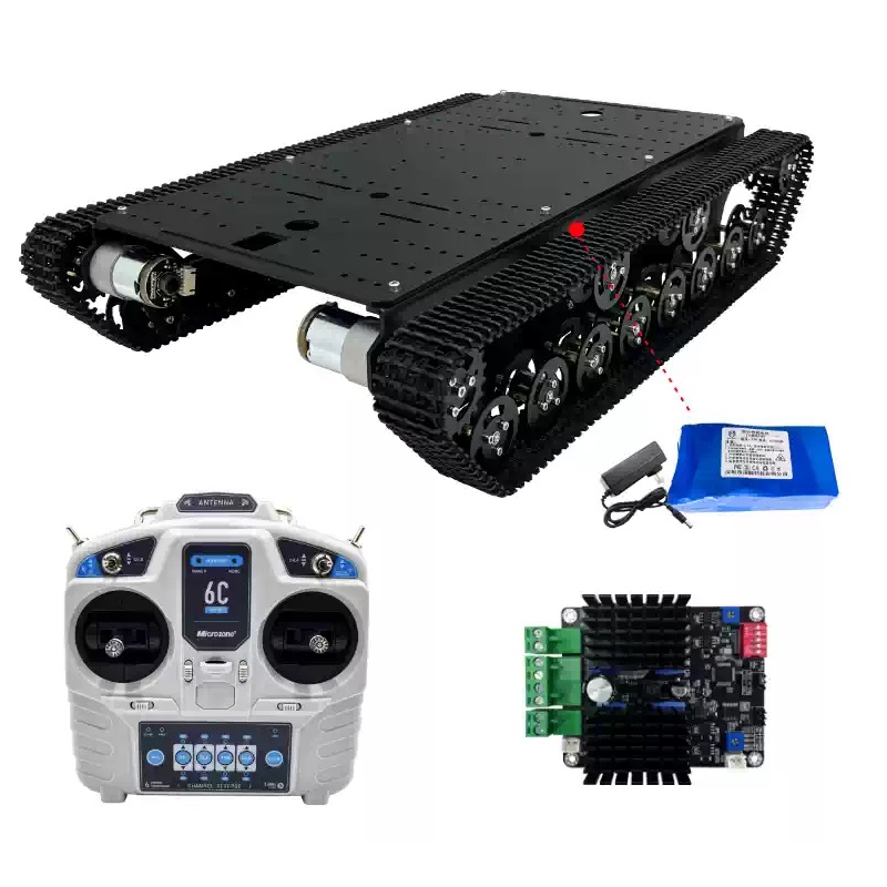 4WD roomik- ja Mecanum ratastega roboti šassii komplekt